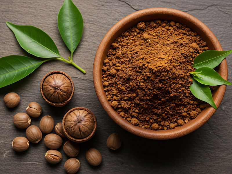 macadamia-powder A bowl of macadamia protein powder